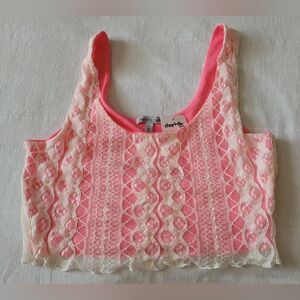 Charlotte Russe Sz Small Lace Cropped Tank